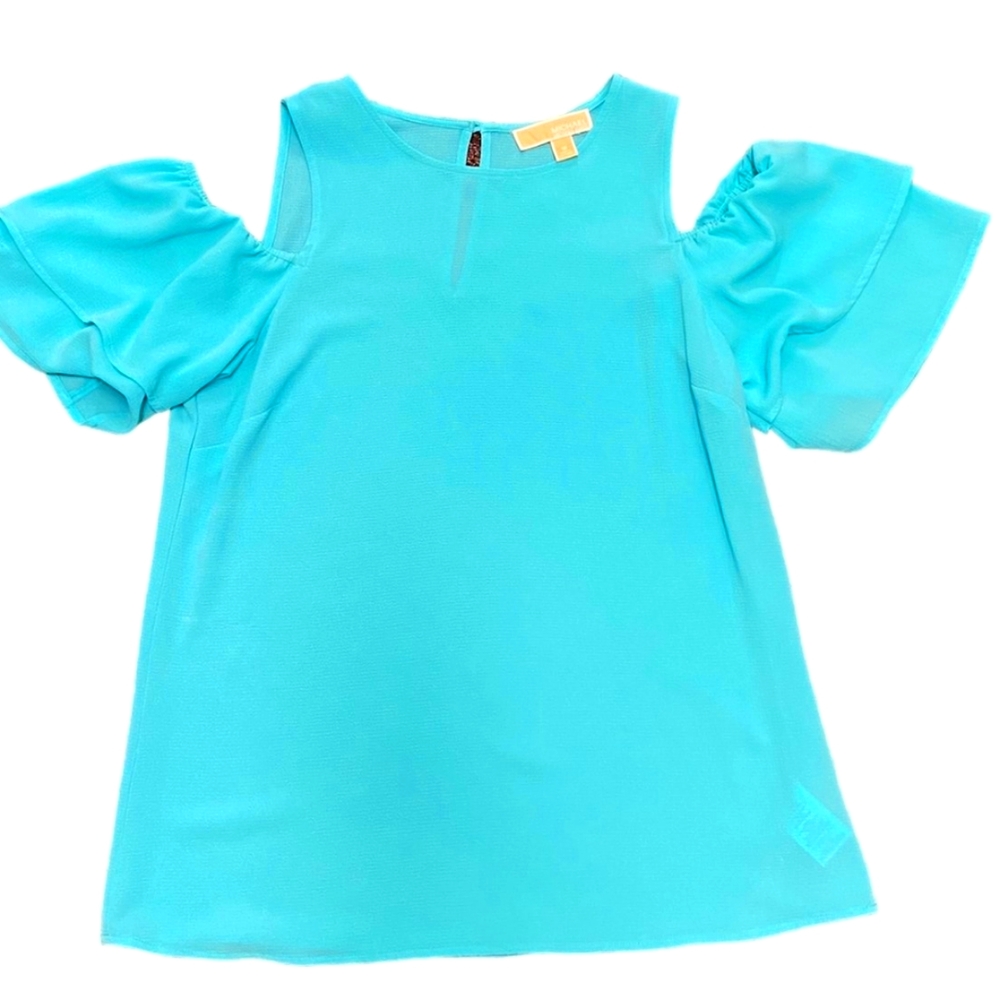 Michael Kors Cold Shoulder Blouse Size M